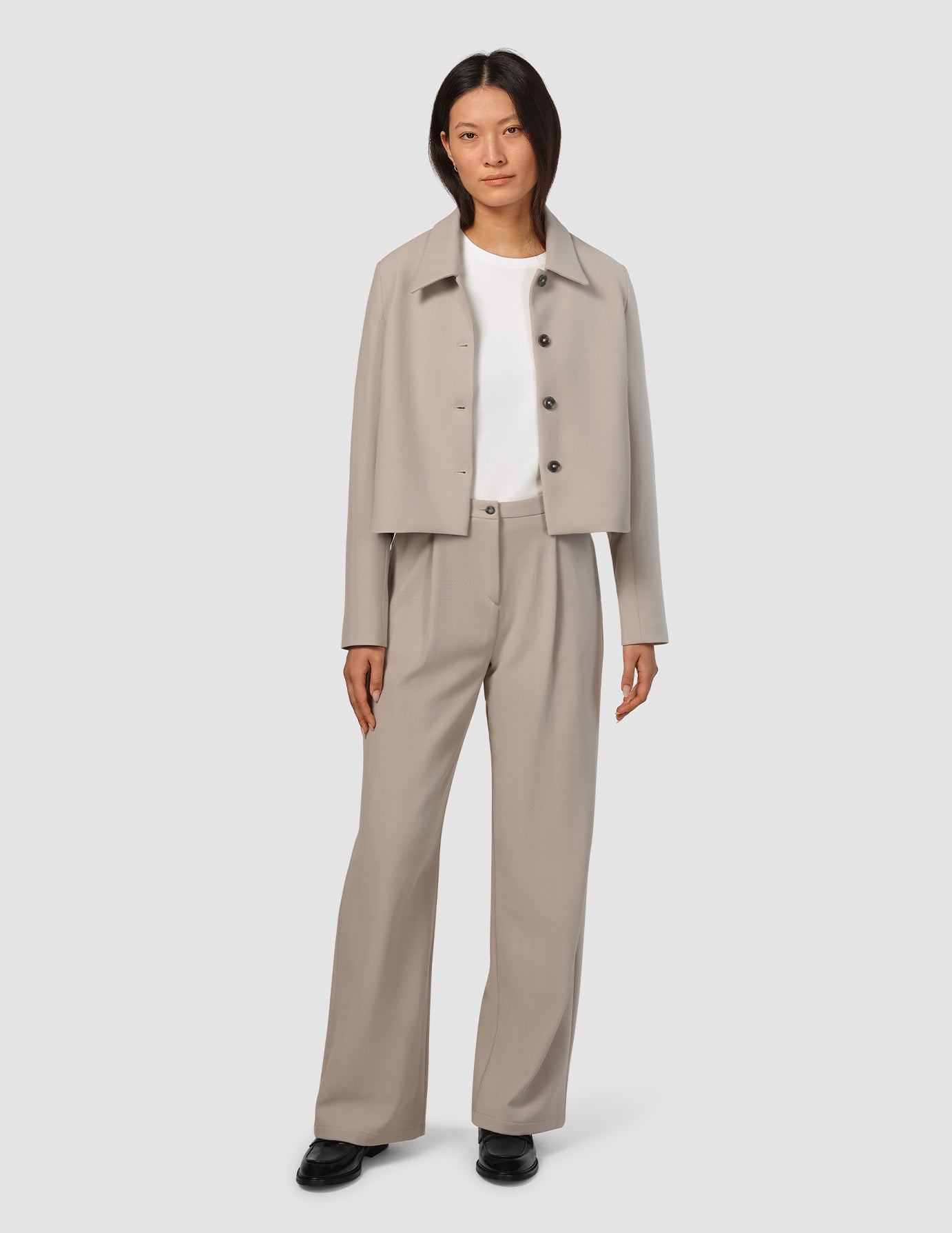Serene Short Jacket Greige
